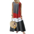 thumbnail image 1 of ZANZEA Women Sleeveless Maxi Dress Casual Vintage Patchwork Long Dresses, 1 of 3