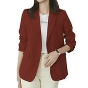 ZANZEA Women Solid Color Suits Long Sleeve Lapel Neck Casual Elegant Work OL Blazer