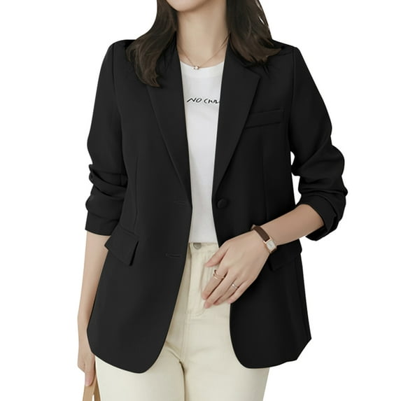 ZANZEA Women Solid Color Suits Long Sleeve Lapel Neck Casual Elegant Work OL Blazer