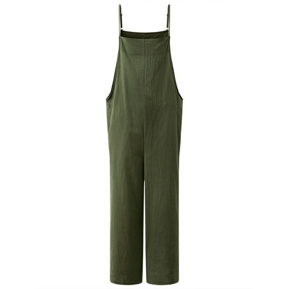 ZANZEA Women Solid Tank Jumpsuit Long Suspender Overalls Bib Pants