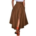 thumbnail image 1 of ZANZEA Women Summer Skirts Split Hem Lace-Up Asymmetric Party Casual Long Skirt, 1 of 4