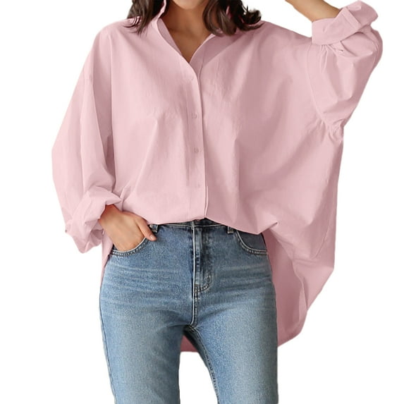 ZANZEA Women Turn-Down-Collar Casual Long Sleeve Button Cuffs OL Blouse