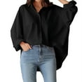 thumbnail image 1 of ZANZEA Women Turn-Down-Collar Casual Long Sleeve Button Cuffs OL Blouse, 1 of 6