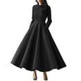 thumbnail image 1 of ZANZEA Women Vintage O-Neck Back Zipper Long Sleeve Pleated Dresses, 1 of 4
