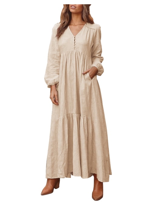 Rock Pattern V-neck Half Sleeve Dress