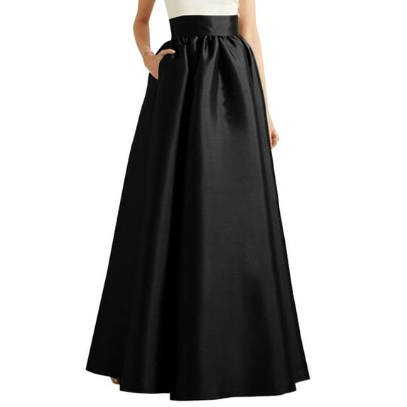 ZANZEA Women's Elegant High Waist A Swing Party Evening Skirt With Pockets