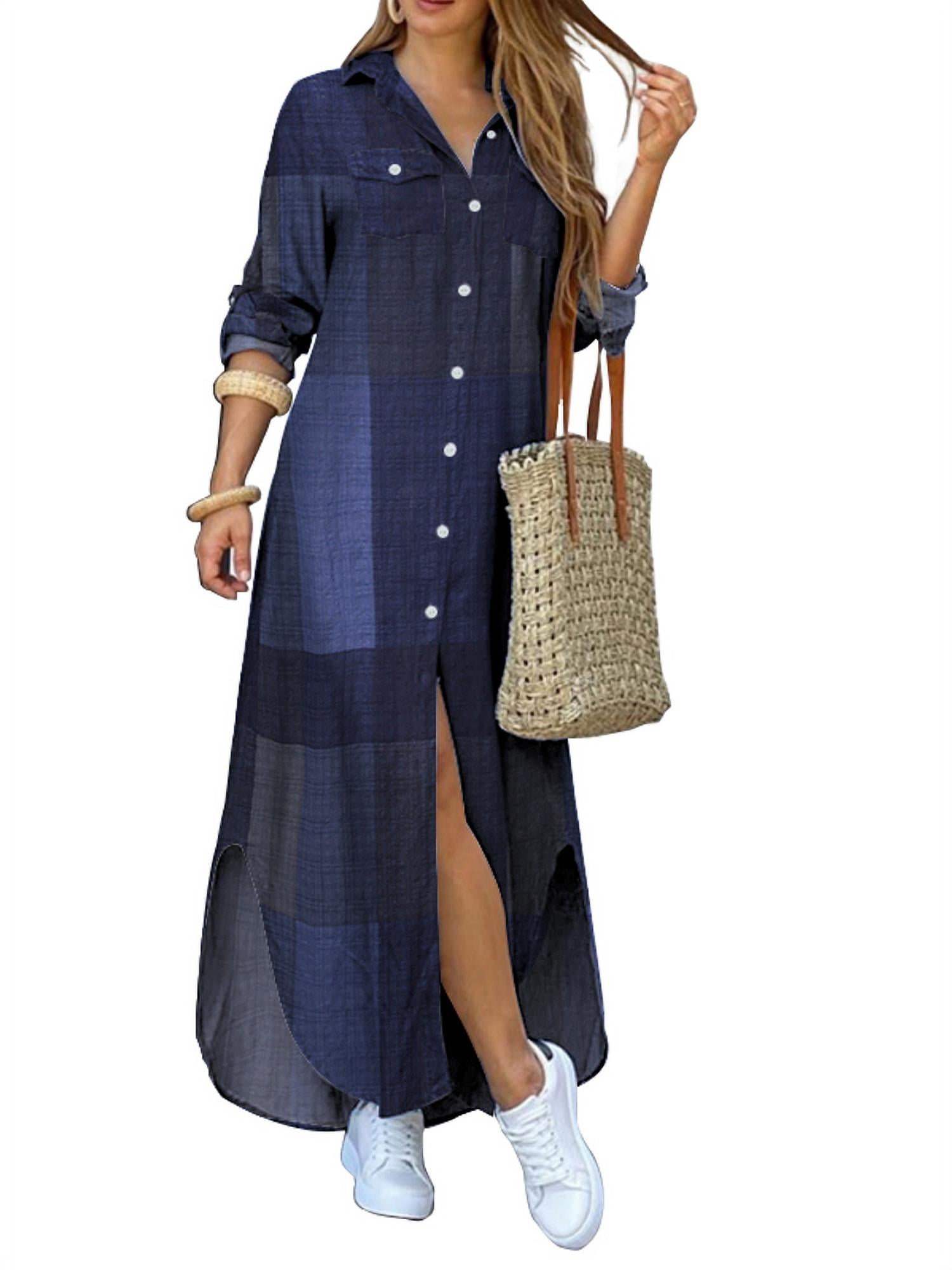 long checked shirt dress Mona Boxy Check Shirt Dress, Green