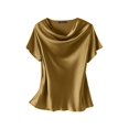 thumbnail image 1 of ZANZEA Womens Blouses Short Sleeve Swing Collar Solid Color Thin Tops Shirts, 1 of 3