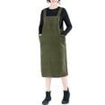 thumbnail image 1 of ZANZEA Womens Corduroy Suspender Skirt Casual Midi Dresses, 1 of 6