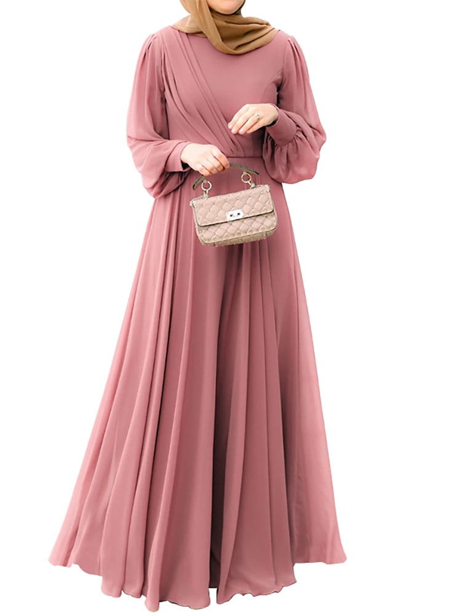 zanzea winter dresses Womens Full Sleeve O-Neck With-Back-Zipper Ankle Length Dress Sleeve Length_Long Sleeve wearing this womens fashion Size:14 USA Silk Satin Asymmetric Ruffled
