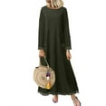 thumbnail image 1 of ZANZEA Womens Long Sleeve Baggy Pullover Lace Patchwork Hem Sweatshirt Dress, 1 of 12