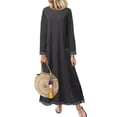 thumbnail image 1 of ZANZEA Womens Long Sleeve Baggy Pullover Lace Patchwork Hem Sweatshirt Dress, 1 of 4
