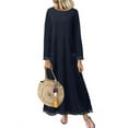 thumbnail image 1 of ZANZEA Womens Long Sleeve Baggy Pullover Lace Patchwork Hem Sweatshirt Dress, 1 of 4