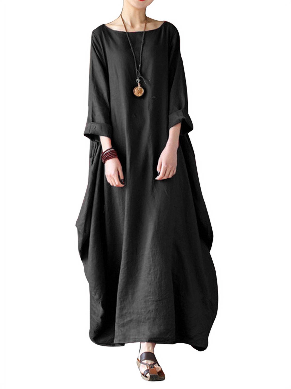 ZANZEA Womens Long Sleeve Casual Long Shirt Dresses - image 1 of 4