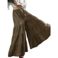 thumbnail image 1 of ZANZEA Womens Pants Bohemia Vacation Flare Casual Wide Leg Long Trousers, 1 of 5
