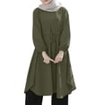 thumbnail image 1 of ZANZEA Womens Shirts Blouses Full Sleeve O-Neck Buttons on the Back Tops, 1 of 2