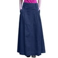 thumbnail image 1 of ZANZEA Womens Skirts Solid Color With-Back-Zipper Party Long Jeans Skirts, 1 of 10
