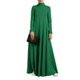 thumbnail image 1 of ZANZEA Womens Solid Color Turtleneck Casual Elegant Party Long Maxi Dresses, 1 of 3