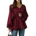 thumbnail image 1 of ZANZEA Womens Tops Shirts Cuff Puff Sleeve Korean Casual Cable Blouses, 1 of 5