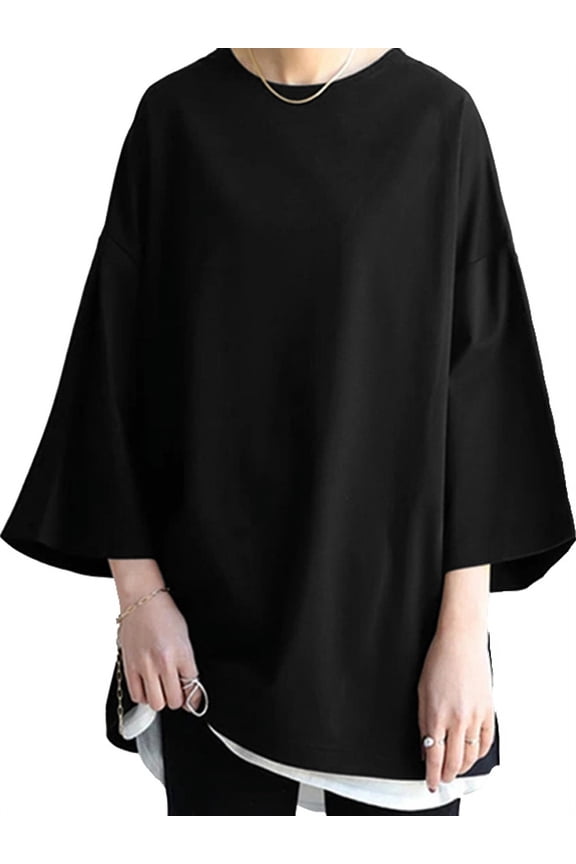 Womens Tops Shirts Solid Color Long Sleeve Pullover Blouses