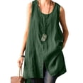 thumbnail image 1 of ZANZEA Womens Vest Sleeveless Casual Crew Neck Singlet Blouse, 1 of 2