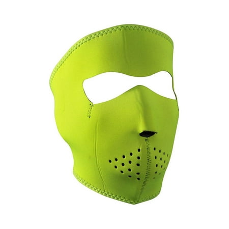 ZANheadgear Neoprene Face Mask (High Visibility Lime, One Size)