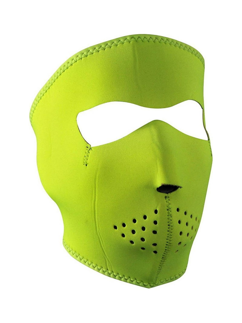 Zan Headgear Full Face Neoprene Facemask Hi-Vis Lime - Walmart.com