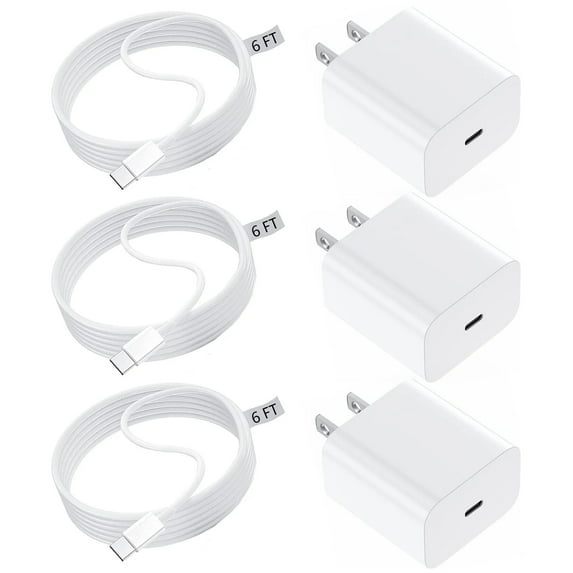 ZAP 3 Pack i-Phone Charger ,Fast Charger Cable, 6FT USB A Charging Cord Compatible with iPhone 14 13 12 11 and more, White