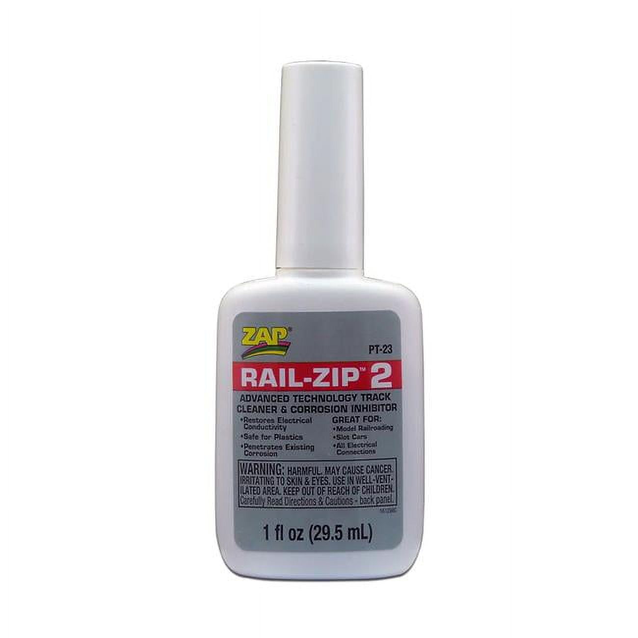ZAP Glue PAAPT23 RailZip Train Track Cleaner & Lubricant, White
