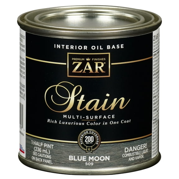 United Gilsonite Zar Interior Oil Base Stain - Oil-Based Wood Stain - 1/2 Pt, Blue Moon