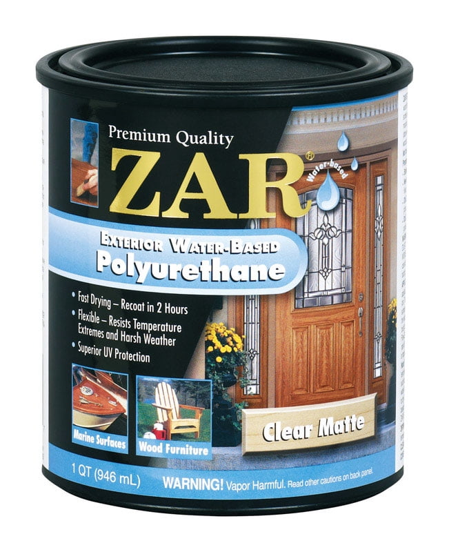 ZAR  Matte  Clear  Water-Based  Polyurethane  1 qt.