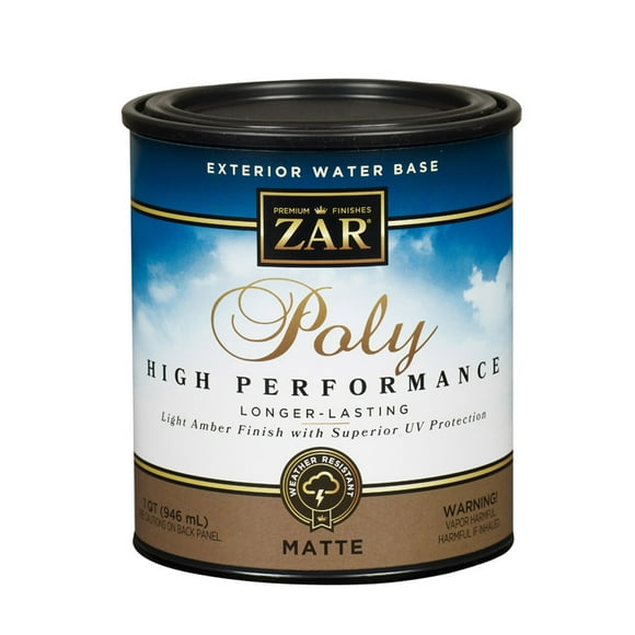 ZAR Matte Light Amber Water-Based Polyurethane 1 qt