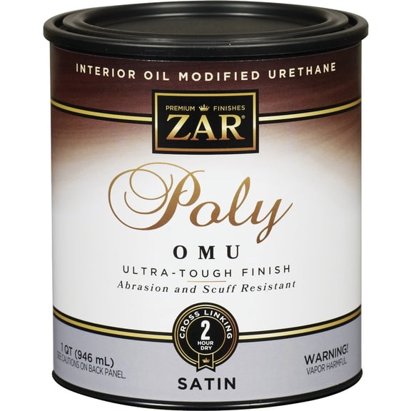 ZAR Ultra Max Satin Clear Polyurethane 1 qt.