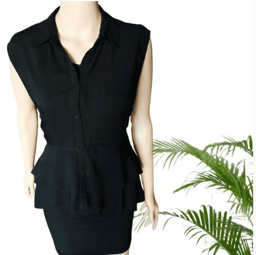 ZARA Womens short sleeves Black Blouse with Ruffles Jamaica | Ubuy ZARA Womens short sleeves Black Blouse with Ruffles Jamaica | Ubuy