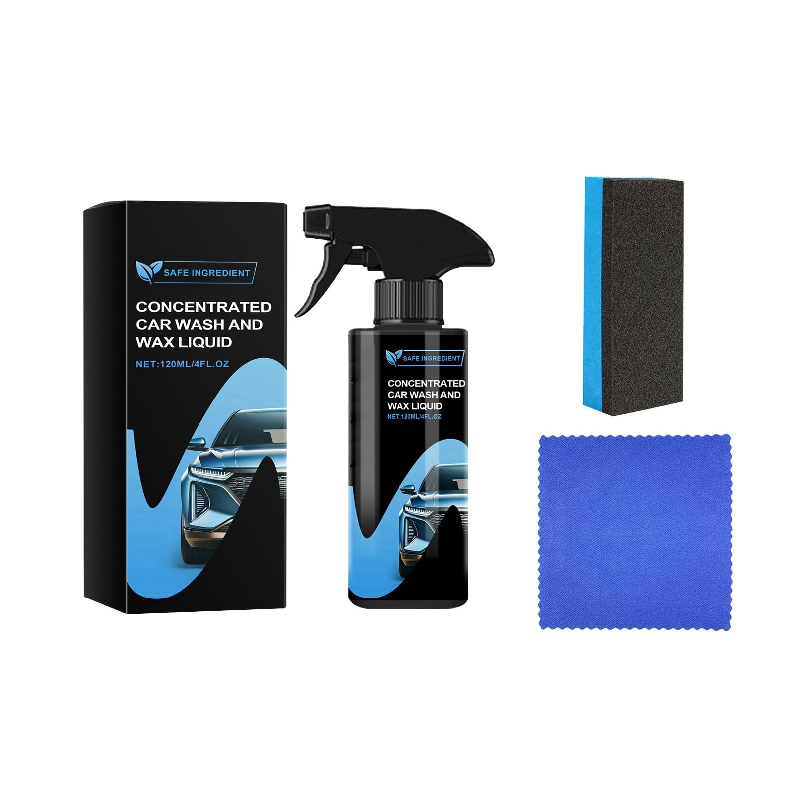 ZAROYEAX 120ml Car Cleaning Care Kit Car Cleaner Effective Car Paint