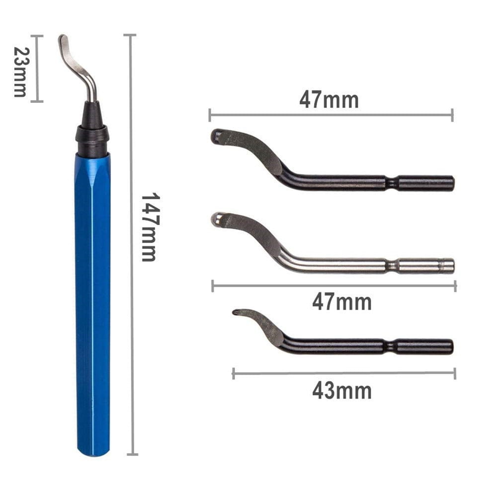 ZAROYEAX 15pcs Rotary Deburr Blades Set Metal Deburring Tool Kit for