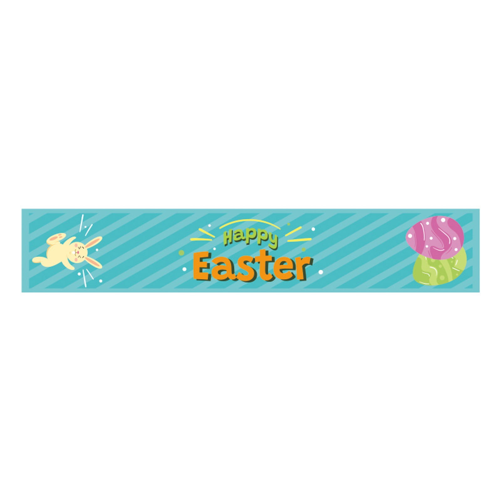 ZAROYEAX 2024 Easter Table Flag Bunny Holiday Linen Printed Table