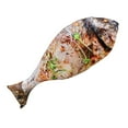 ZAROYEAX 20CM Artificial Realistic Fish Food Model Grilled Sea Bass