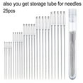 ZAROYEAX 25 Large Eye Stitching Needles 5 Sizes Big Eye Hand Sewing