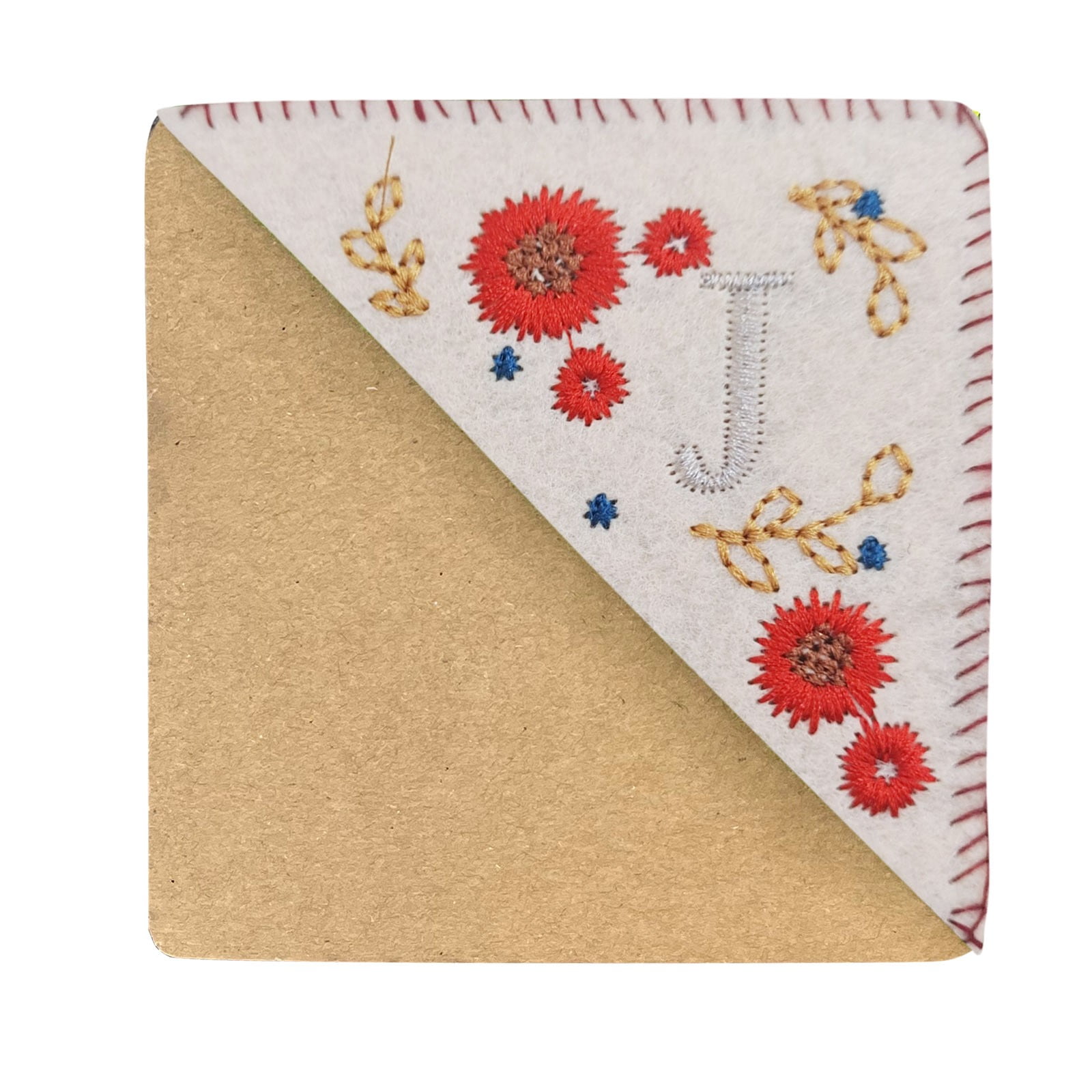 ZAROYEAX 26 Letters Elegant Personalized Hand Embroidered Corner