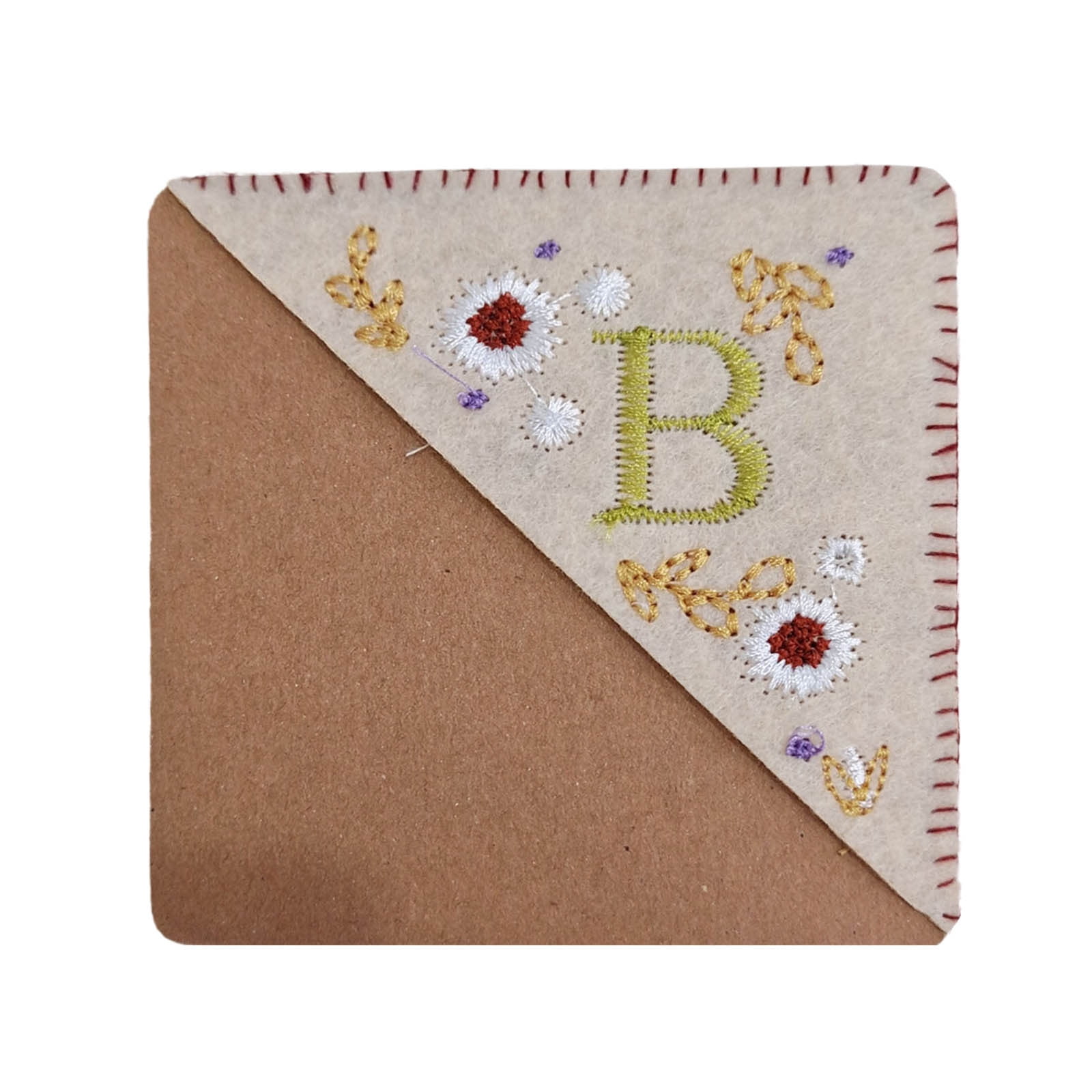 ZAROYEAX 26 Letters Elegant Personalized Hand Embroidered Corner ...