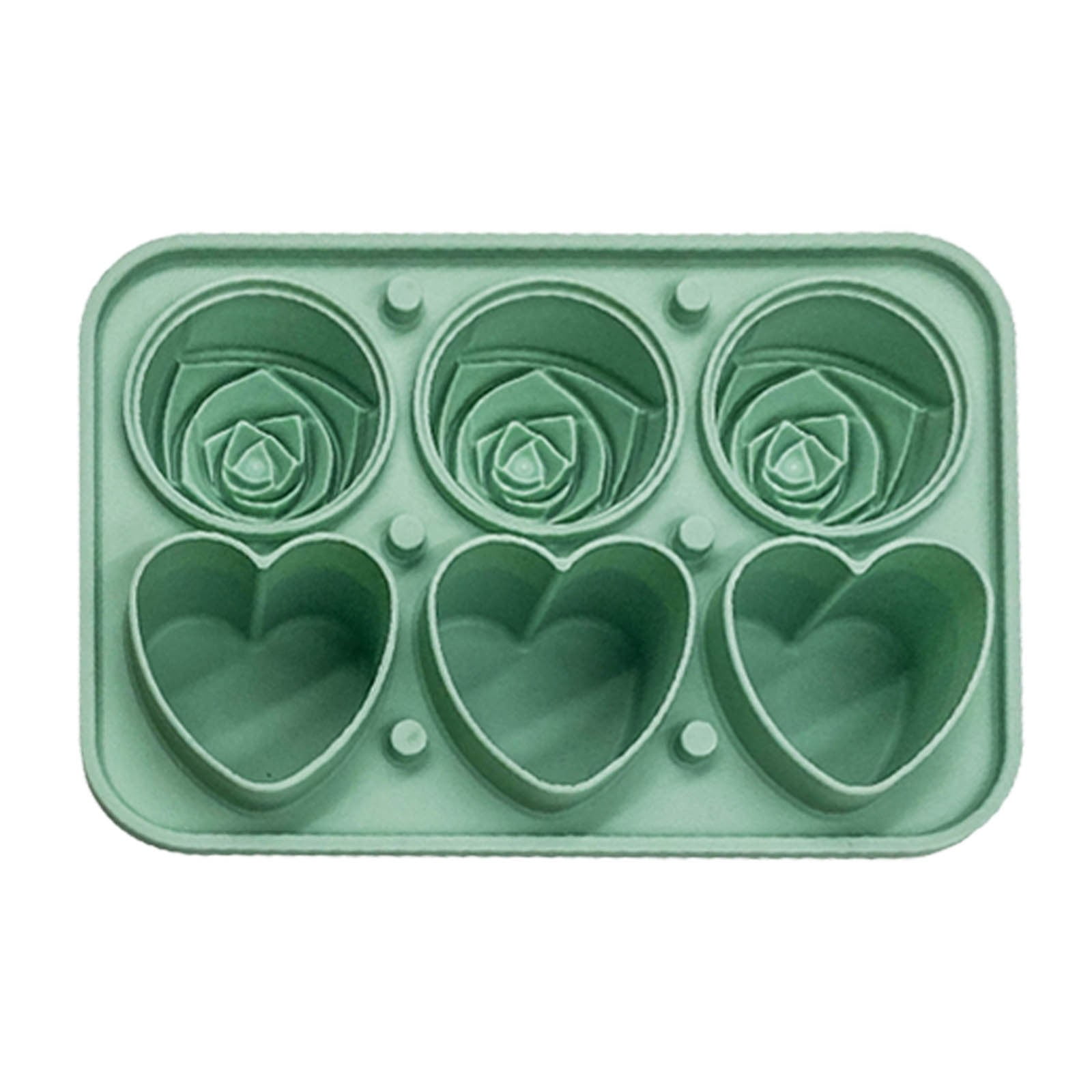 ZAROYEAX 3D Rose Ice Molds and Heart Ice Molds Large Ice Cube Trays ...