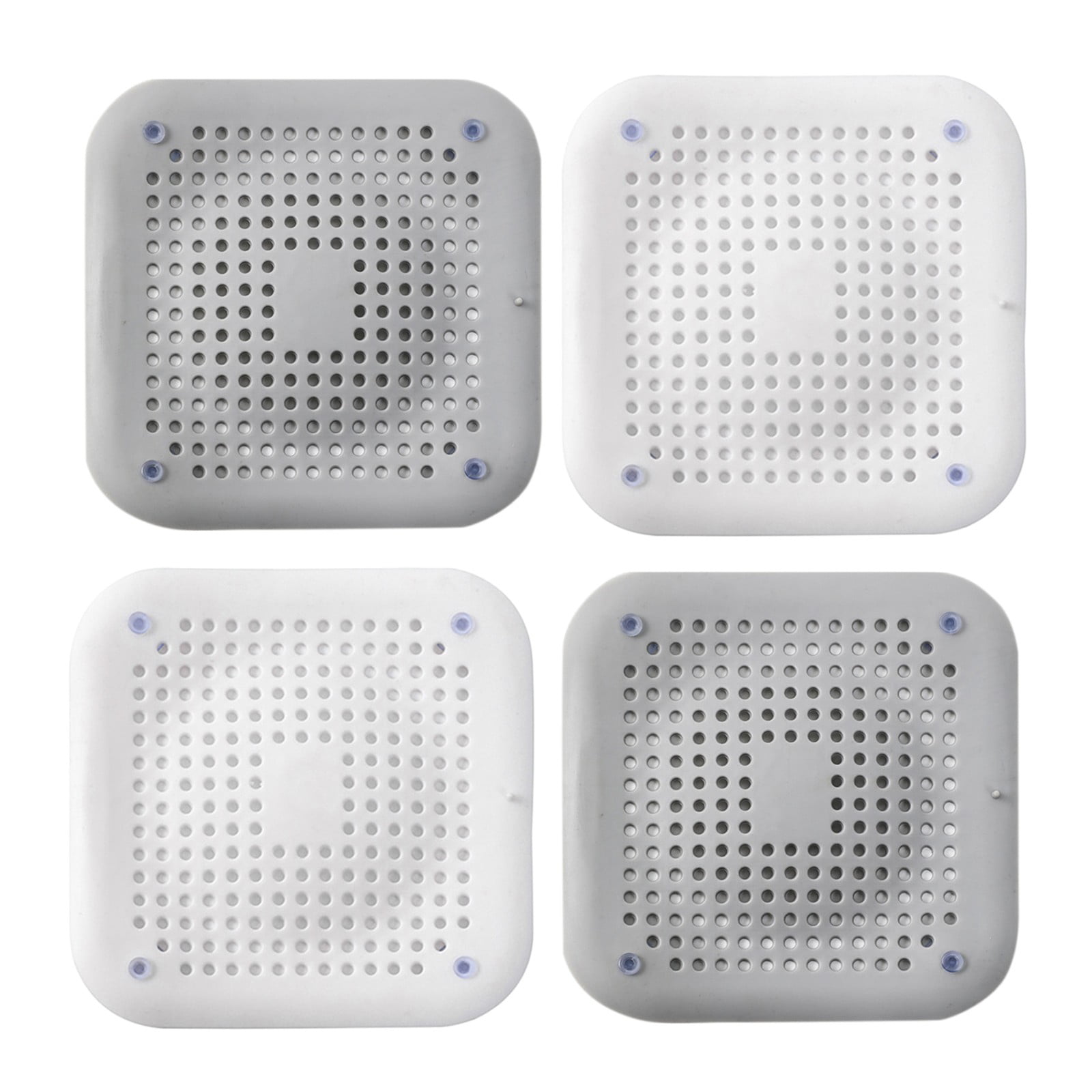 ZAROYEAX 4PC Against Blocking Silicone Floor Drain Cover Bathroom Drain