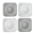 ZAROYEAX 4PC Against Blocking Silicone Floor Drain Cover Bathroom Drain