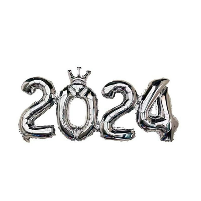 Zaroyeax 8.6 Inch 2024 Balloons Number 2024 Foil Balloons For New Years 