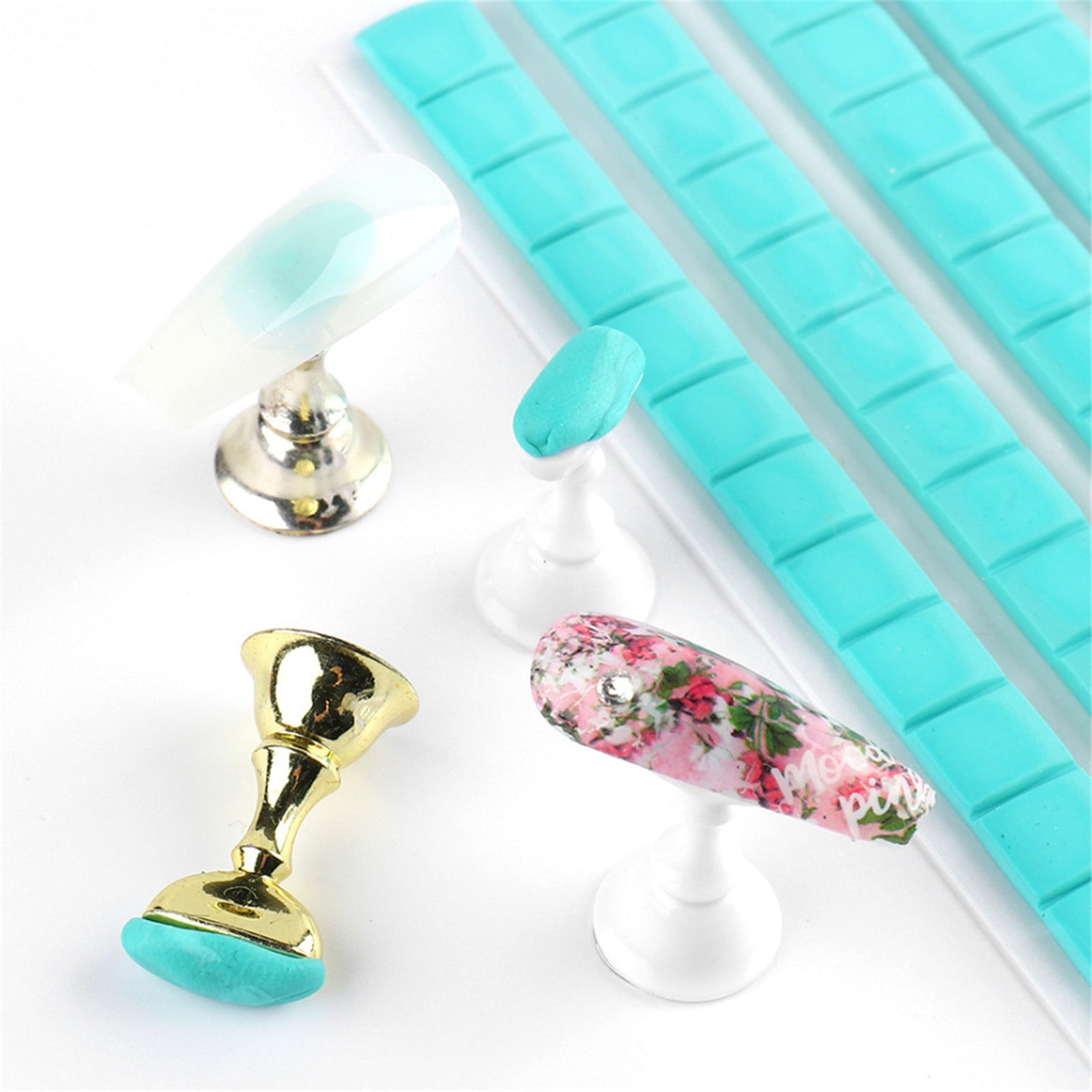 ZAROYEAX Acrylic Nail Art Practice Stands Nail Tips Holders Training