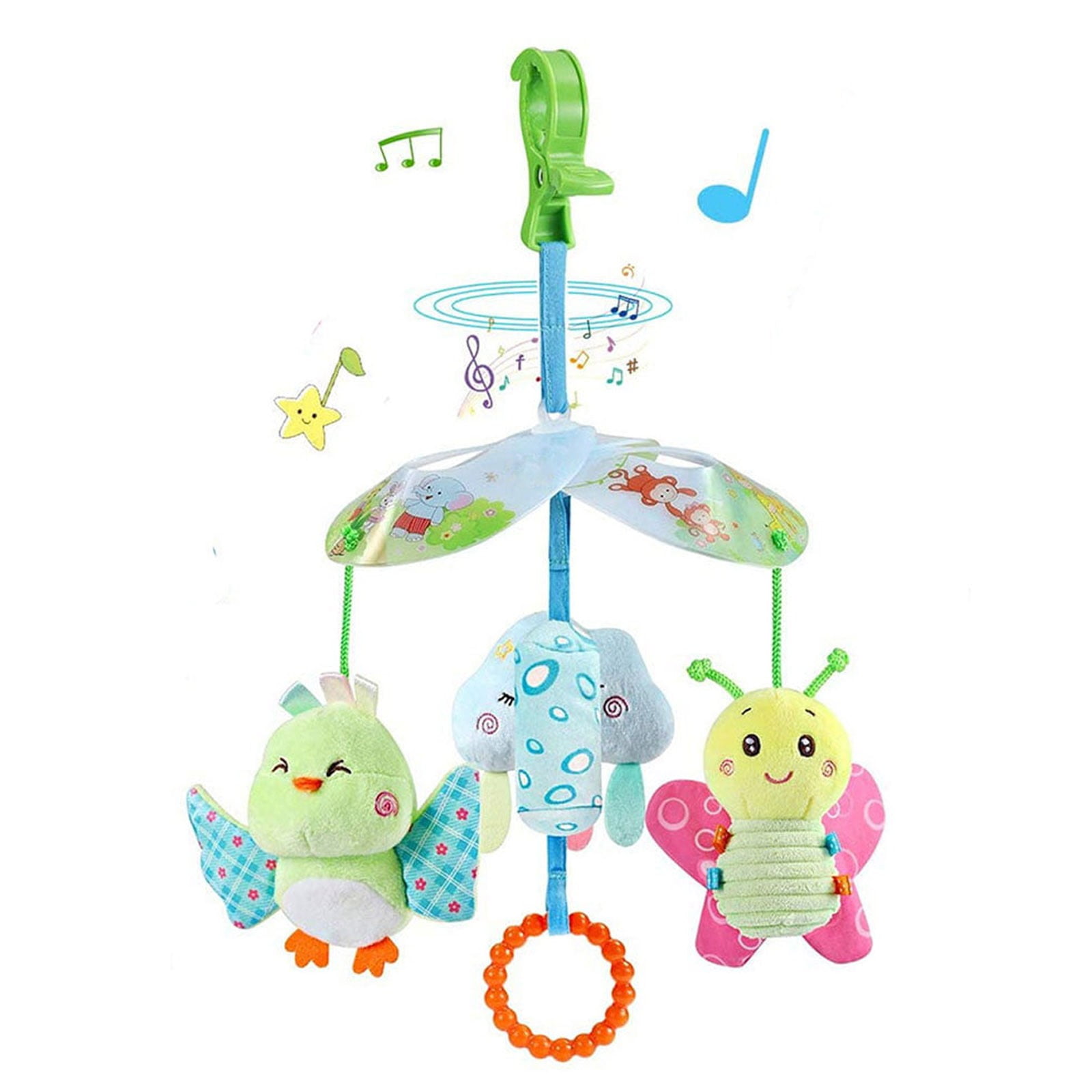 ARIASO® Pram Chain – Dinosaur Design Wooden And Cotton - View #3
