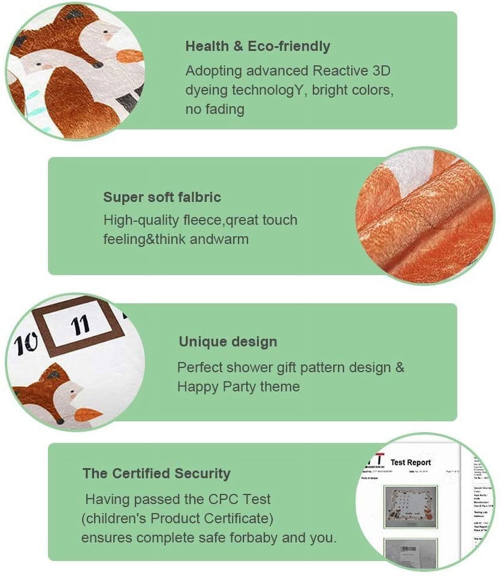 ZAROYEAX Baby Milestones Blanket Boys and Girls Weekly Monthly