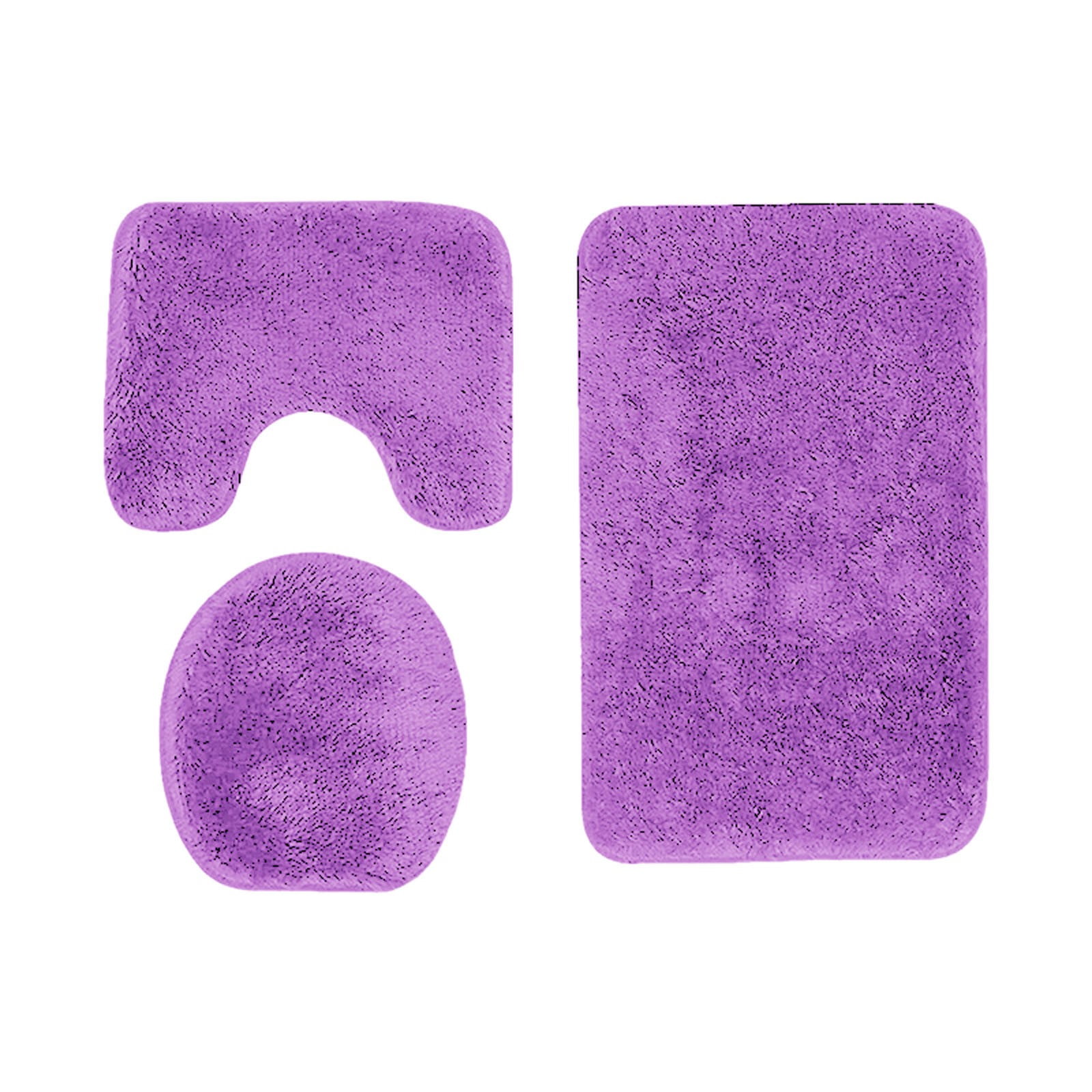 ZAROYEAX Bathroom Anti Slip Floor Mat Toilet Mat Three Piece Set Water