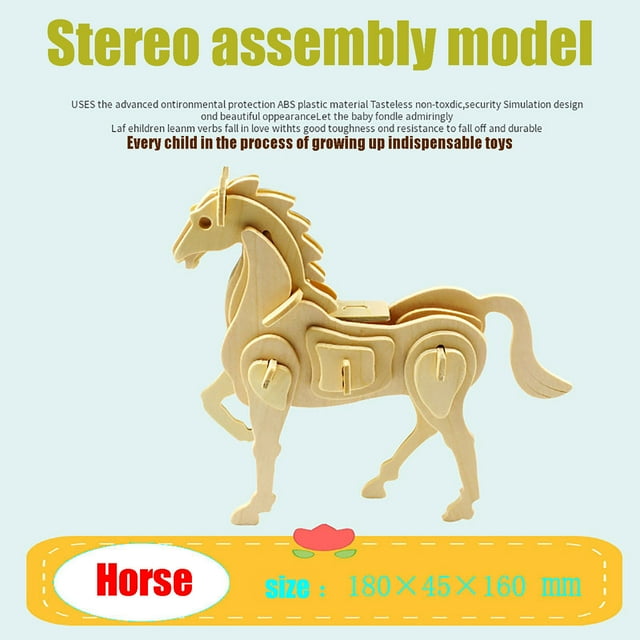 ZAROYEAX Child 3D Threedimensional DIY Woodiness Early ducation Toys